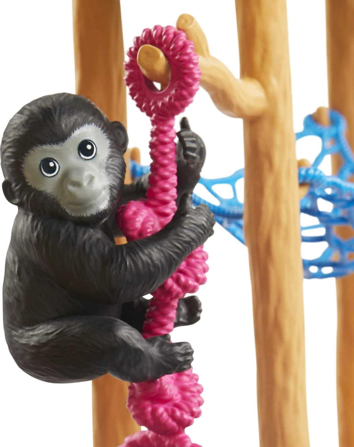 Barbie GJM33 - Ken Wildtierarzt-Puppe mit Spielset, Pflegestation, Gepardenbaby, Äffchen sowie Zubeh