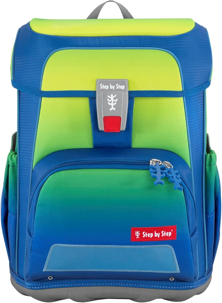 Step by Step Schulranzen-Set Cloud Ocean Red Octopus Pius, 5-teilig, gelb-blau, ergonomischer Tornis