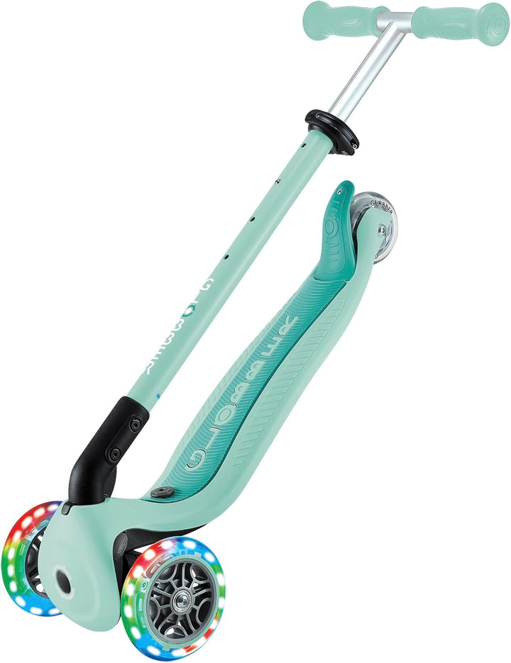 GLOBBER GO-UP Active Lights – 3 in 1 Dreirad, Laufrad und Scooter, 120/80 mm, 3-rädrig, höhenverstel