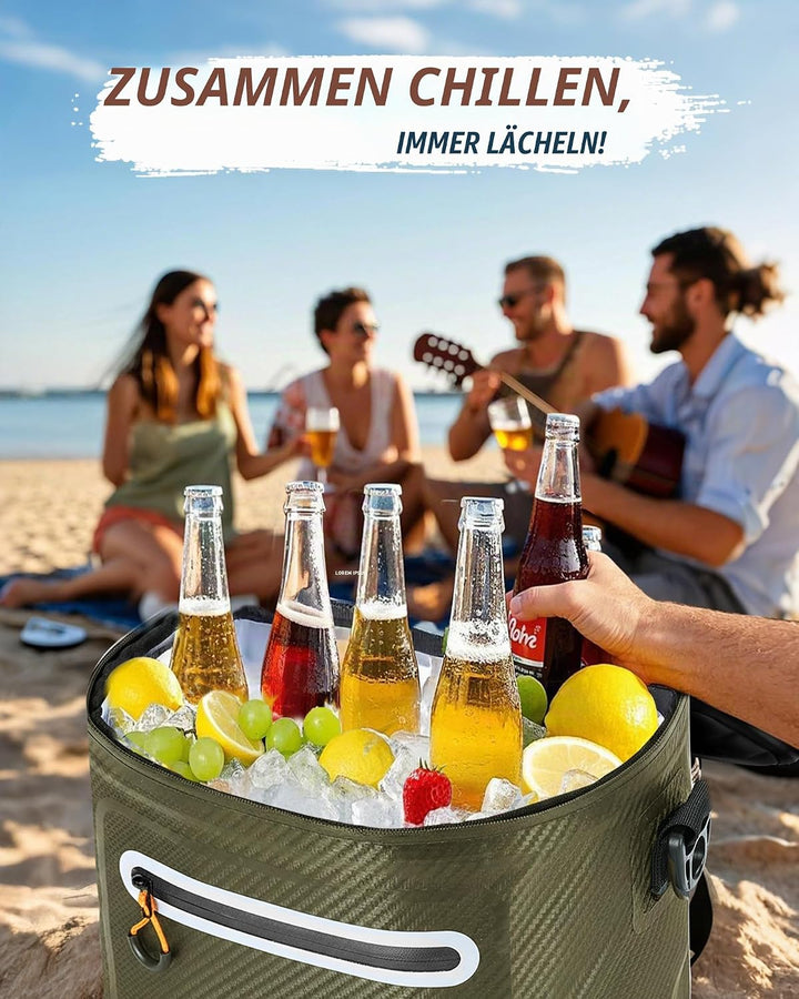 Lekesky 12/20L Verstärkter Isolierter Kühltasche – Tragbarer Kühltasche, Wasserdichter &amp; Undichtheit