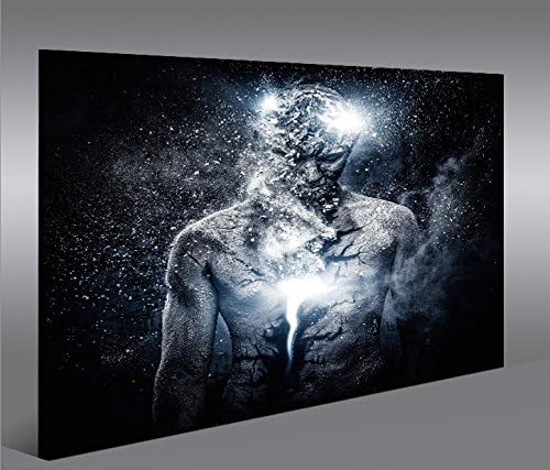 islandburner Bild Bilder auf Leinwand Stone Man Futuristisch 1p XXL Poster Leinwandbild Wandbild Dek