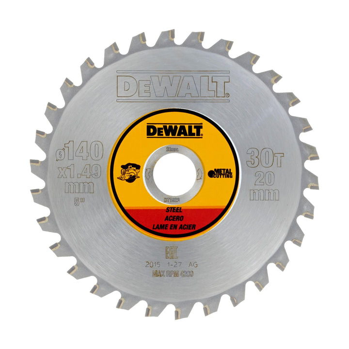 Dewalt DT1923-QZ Kreissaegeblatt 140/20 30TFZ, für Metall/Stahl