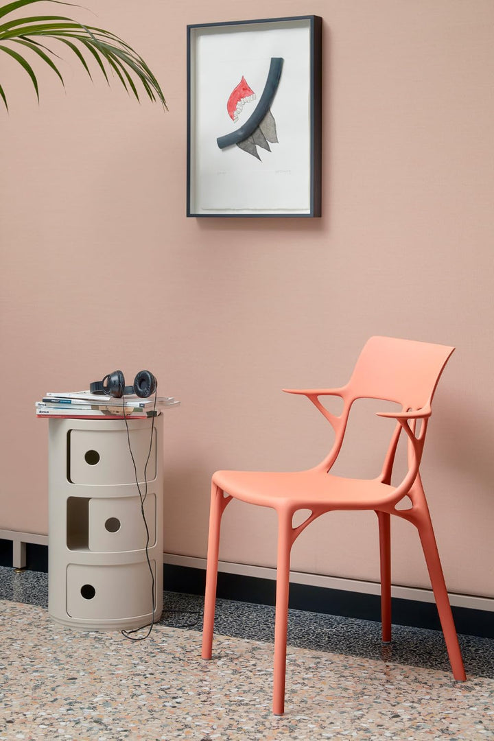 Kartell Componibili Bio, Container 3-fächer, Crémefarben 3-fächer Bio Crémefarben, 3-fächer Bio Crém