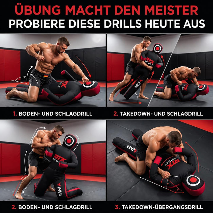 RTX MMA Judo Grappling Dummy -Boxenbeutel Brazilian BJJ Jiu Jitsu Standposition Wrestling Bjj Dummy