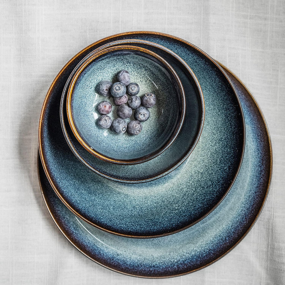 Ikea DISHWARE_PLATE, rund, tief, 21 cm, blau, nur Handwäsche, Schweden