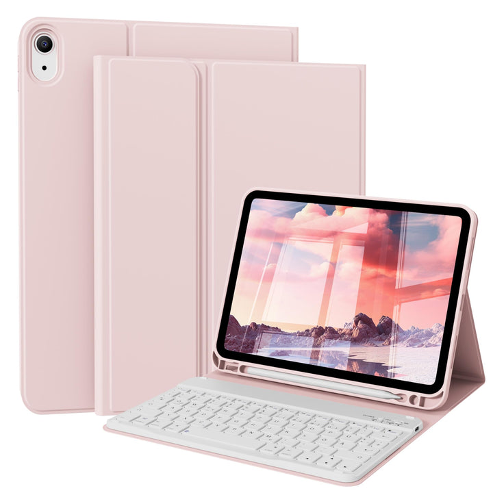 Hülle mit Tastatur für iPad A16 11. Generation 2025, für iPad 10. Generation 2022 10,9 Zoll, Bluetoo