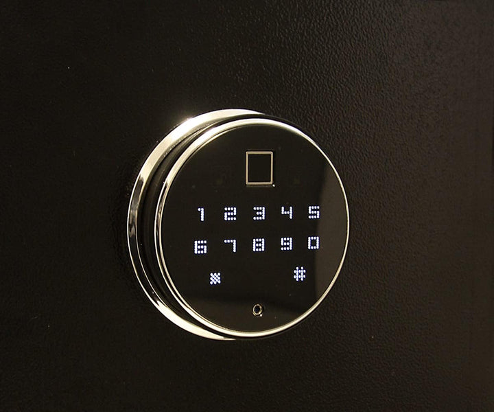 mySafe Premium 350 | elektronischer Schrank-Tresor | Zahlencode & Fingerscan | modernes Design | hoh
