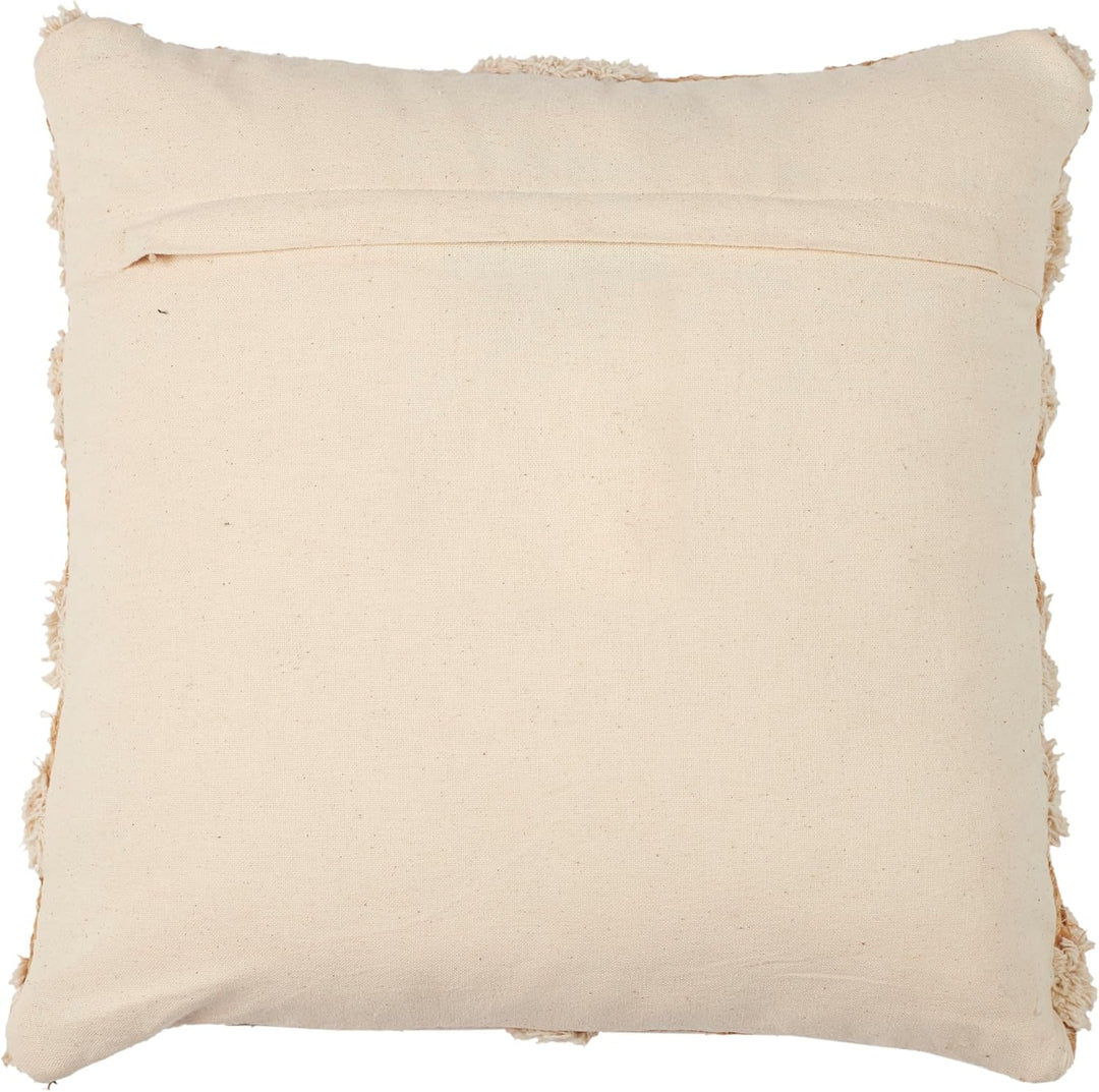 HOME DECO FACTORY. TX0052. Kissen aus Jute und Baumwolle Tufted 40x40 cm - Optimaler Komfort. Modern