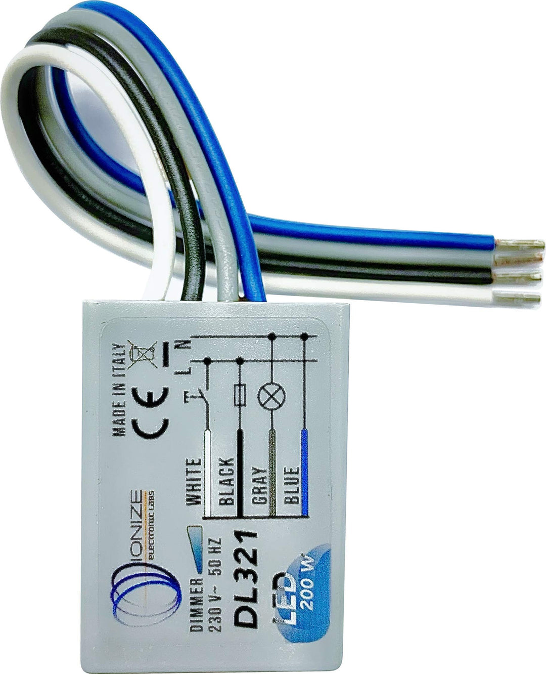 IONIZE DL321 Tastdimmer 200W LED, Unterputz, 230V