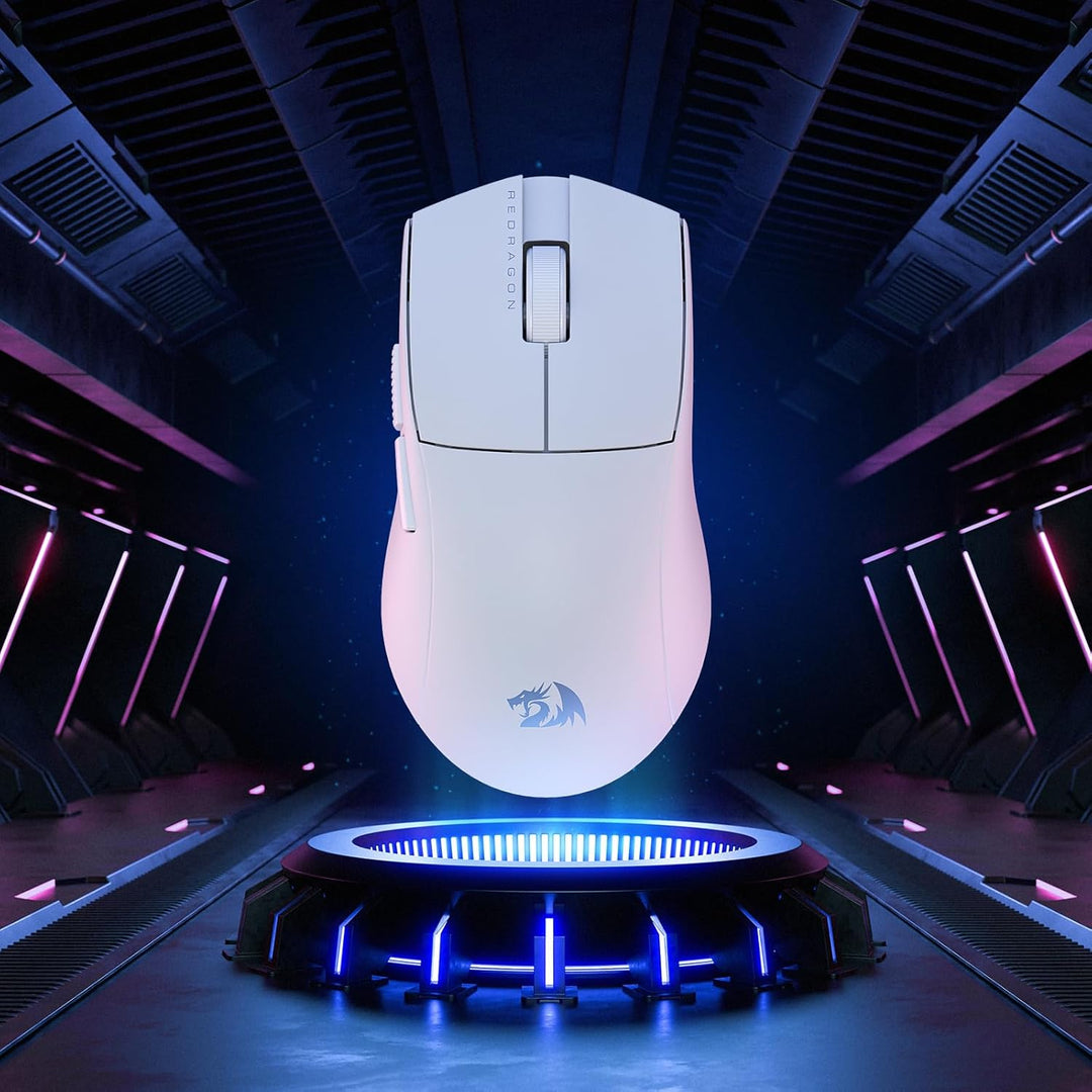 Redragon M916 PRO 3-Modus Wireless Gaming Maus, 49G Ultra-Leicht 26K DPI Maus mit Ergonomischem Natü