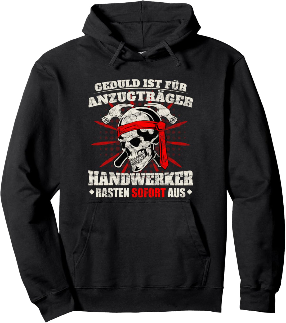 Keine Geduld Ausrasten Genervt Anzugträger böses Handwerker Pullover Hoodie