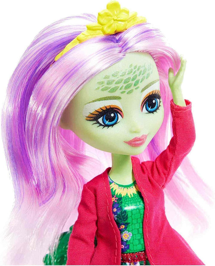 Enchantimals Zahnarztpraxis Spielset mit Andie Alligator-Puppe (15 cm), Tierfigur und über 10 Zubehö