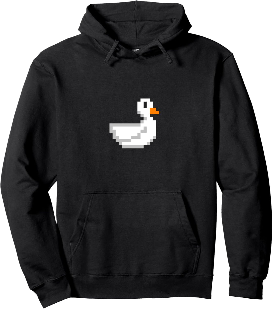 Pixel Sitzende Ente Pullover Hoodie