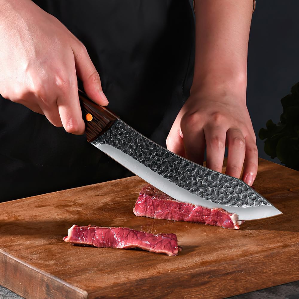 30cm Ausbeinmesser - Hochcarbonstahl Klinge mit 62° extrem scharfer Messer, Ergonomischem Griff, ide