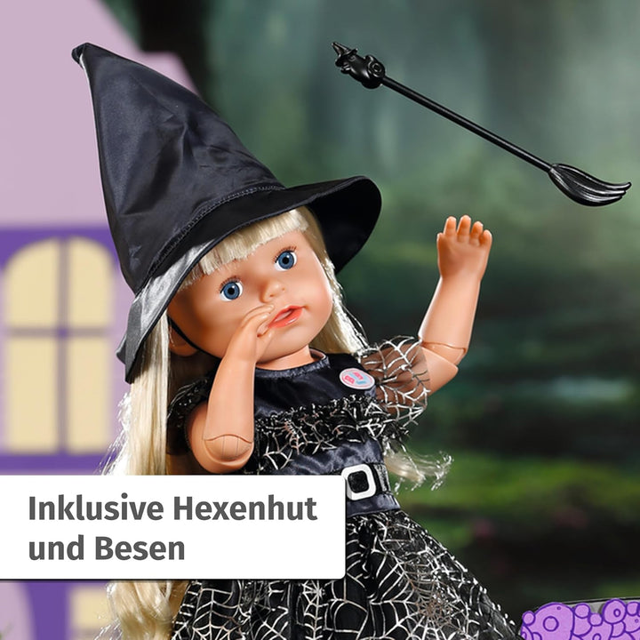 BABY born Hexenkleid mit Besen und Hexenhut, Puppenkleid für 43 cm Puppen, 836026 Zapf Creation