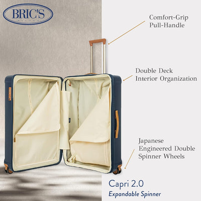 Bric's Hartschalen-Trolley Erweiterbar, Kollektion Capri, Mittelgrosser Koffer mit 4 Rollen, Leicht