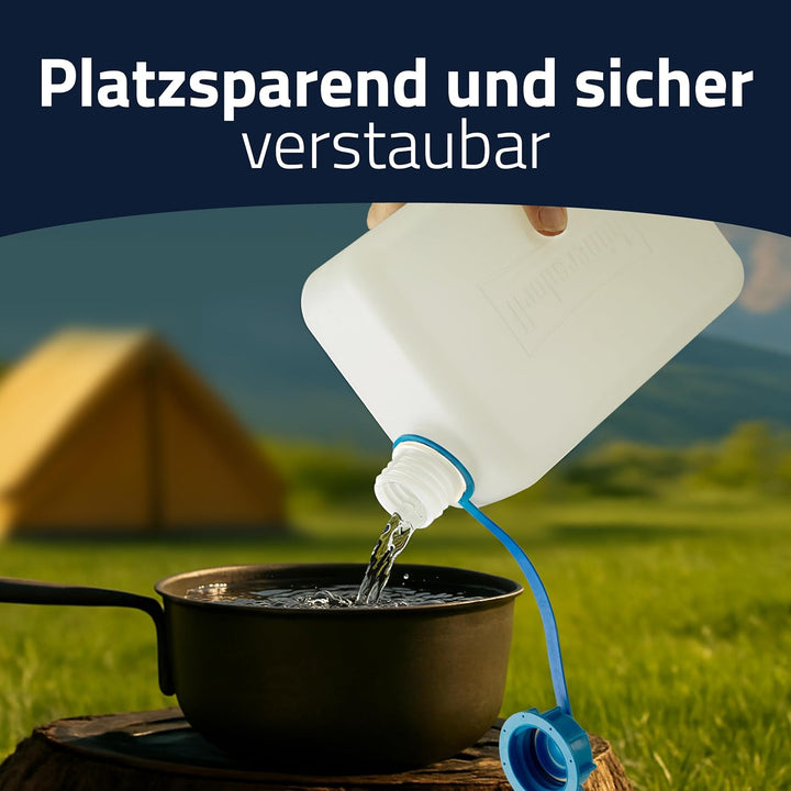 hünersdorff Wasserkanister ECO mit unverlierbarer Deckelverschraubung, 2 L, 810250 2 Liter Kein Zube