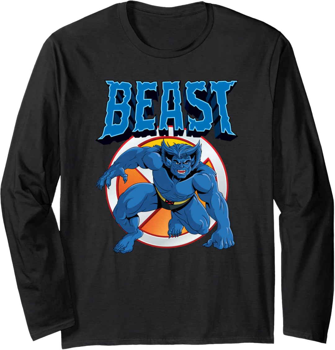 Marvel X-Men Beast Retro 90s Langarmshirt
