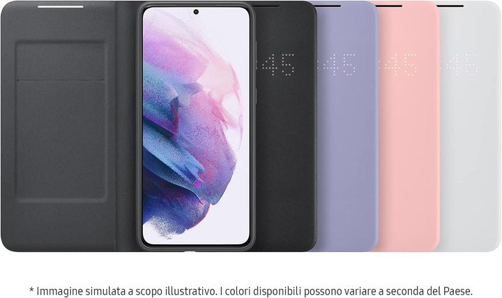 Samsung LED View Smartphone Cover EF-NG996 für Galaxy S21+ 5G Handy-Hülle, LED-Anzeige, Kartenhalter