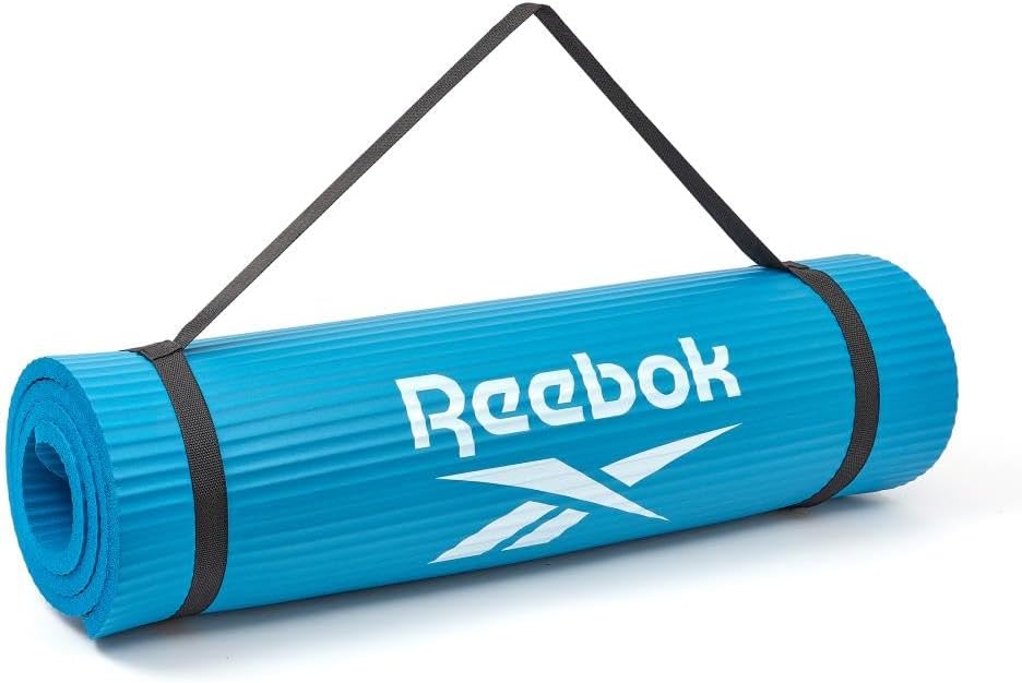 Reebok Trainingsmatte - Rutschfeste Gymnastikmatte aus natürlichem Gummi in 7mm, 10mm, 15mm und vers