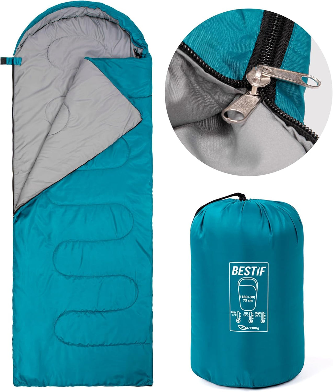 Schlafsack für Camping Outdoor Deckenschlafsack Sommer Wasserdicht Ultraleicht Kleines Packmass Trag