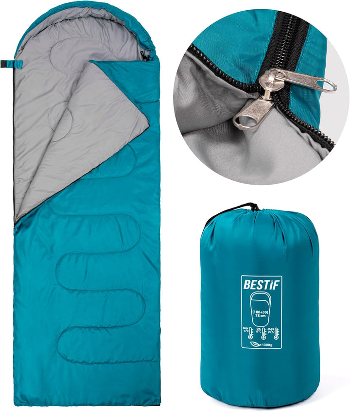Schlafsack für Camping Outdoor Deckenschlafsack Sommer Wasserdicht Ultraleicht Kleines Packmass Trag