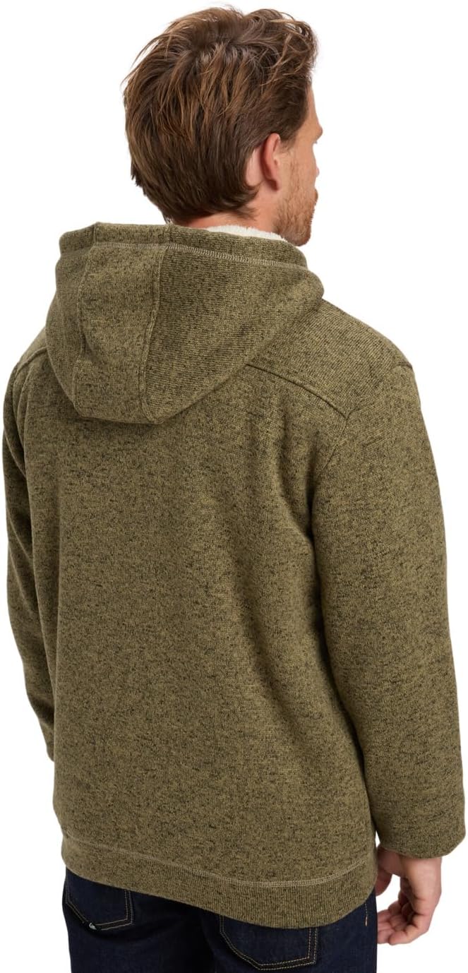 Quiksilver Herren Keller Sherpa Kapuzenpullover (1er Pack), Aloe Heather