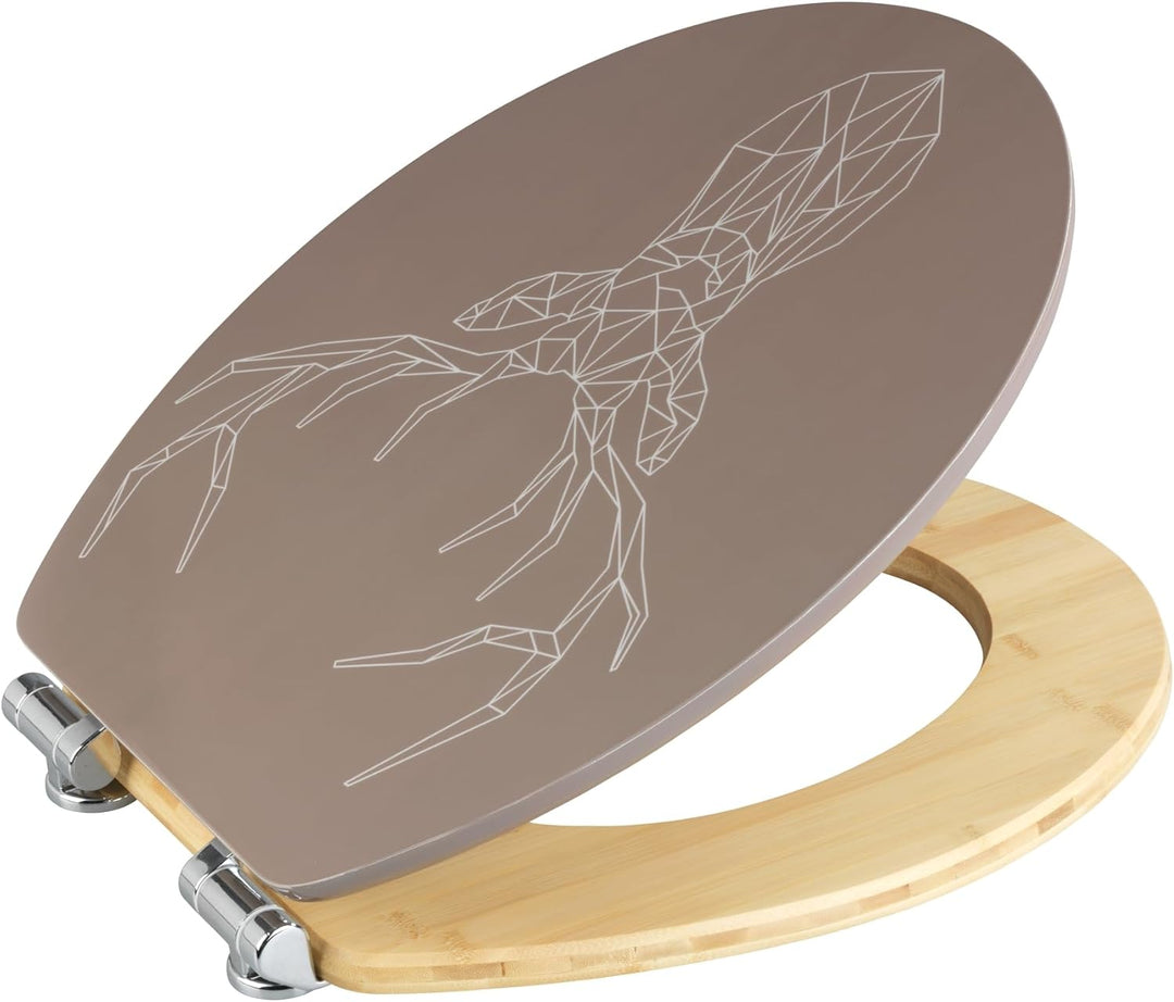 WENKO Premium WC-Sitz Stag, Toilettensitz mit Absenkautomatik, WC-Deckel aus MDF für sanftes Deckels