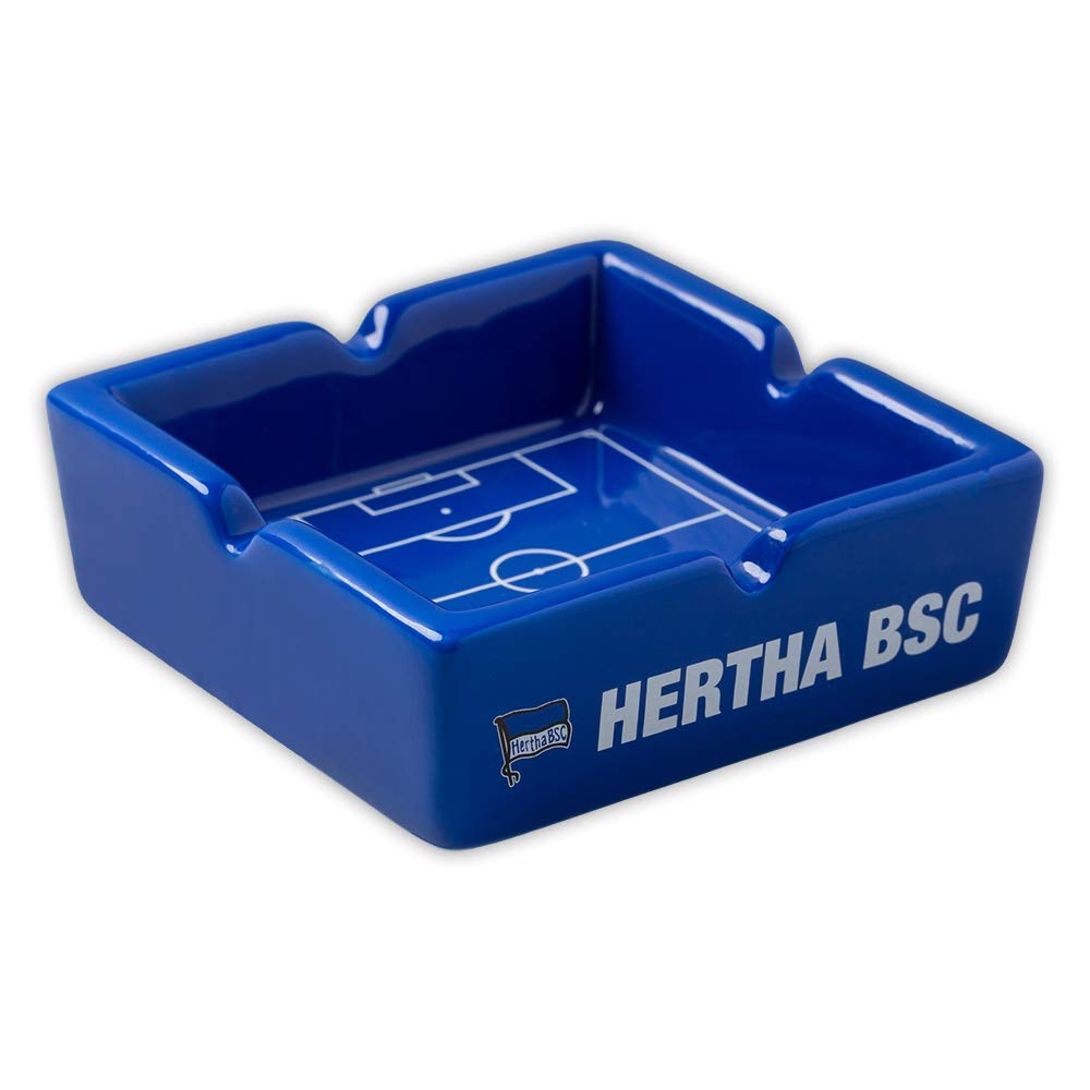 Hertha BSC Berlin Aschenbecher - blau - Ascher, Ashtray Keramik - Plus Lesezeichen I Love Berlin