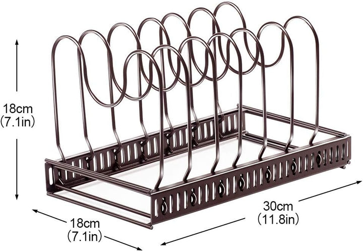 MASTERTOP Pfannenhalter für Schublade,Erweiterbarer Deckelhalter Topfdeckelhalter mit 8 Verstellbare