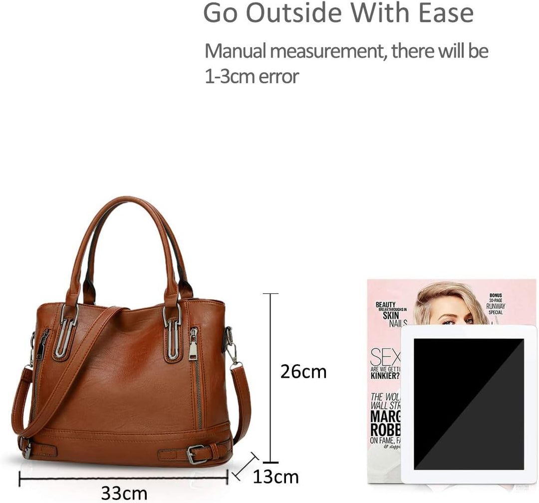NICOLE & DORIS handtasche für damen Schultertasche Henkeltaschen Handtasche Umhängetasche Kunstleder