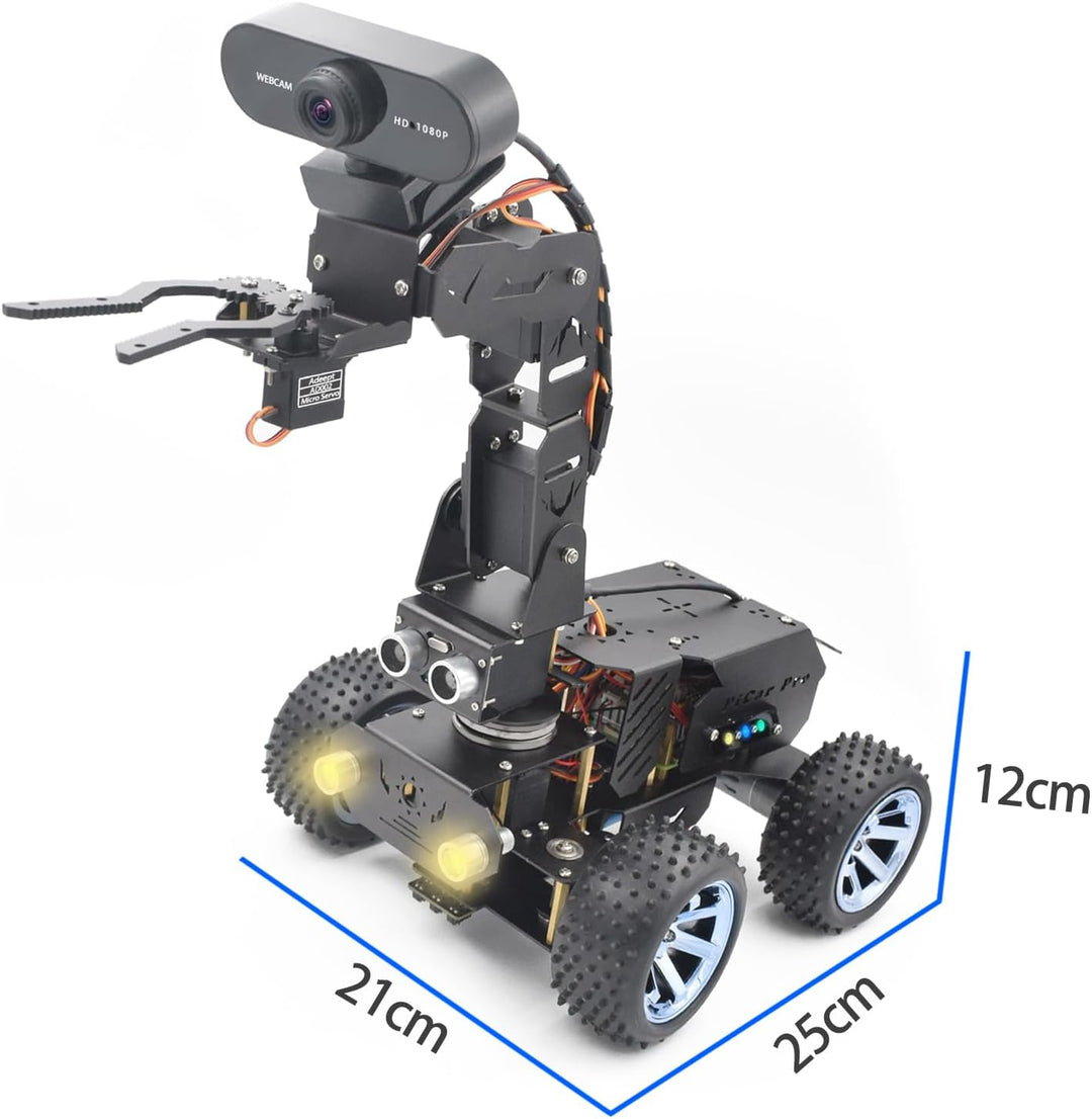 Adeept PiCar-Pro Raspberry Pi Smart Roboter Auto Kit Programmierung eines 2-in-1-4WD-Auto-Roboters m