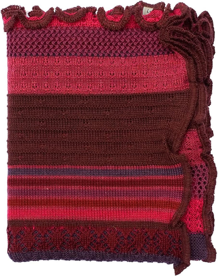 Invero, Merino Schal Manu, 100% Wolle Beere, Beere