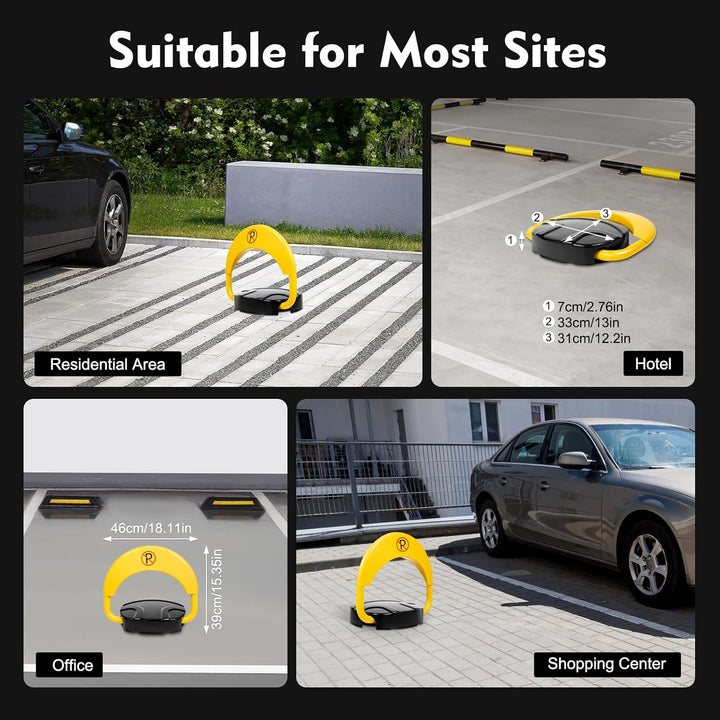 MINRS Parkplatzsperre, Parksperre Klappbar mit Fernbedienung Elektronische Private Sperre Parkplatz