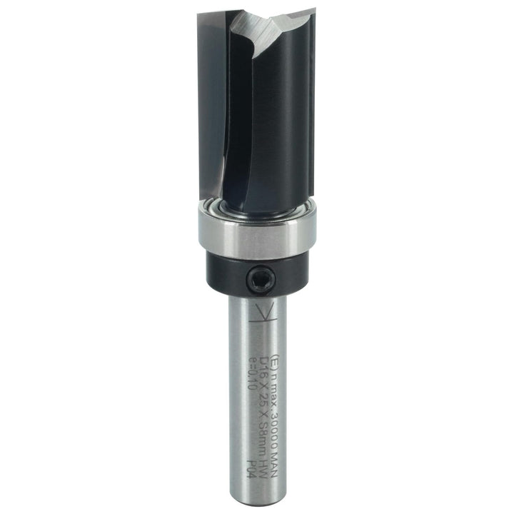 ENT 11656 Bündigfräser HW, Schaft (S) 8 mm, Durchmesser (D) 16 mm, NL 25 mm, SL 32 mm, GL 62 mm, mit