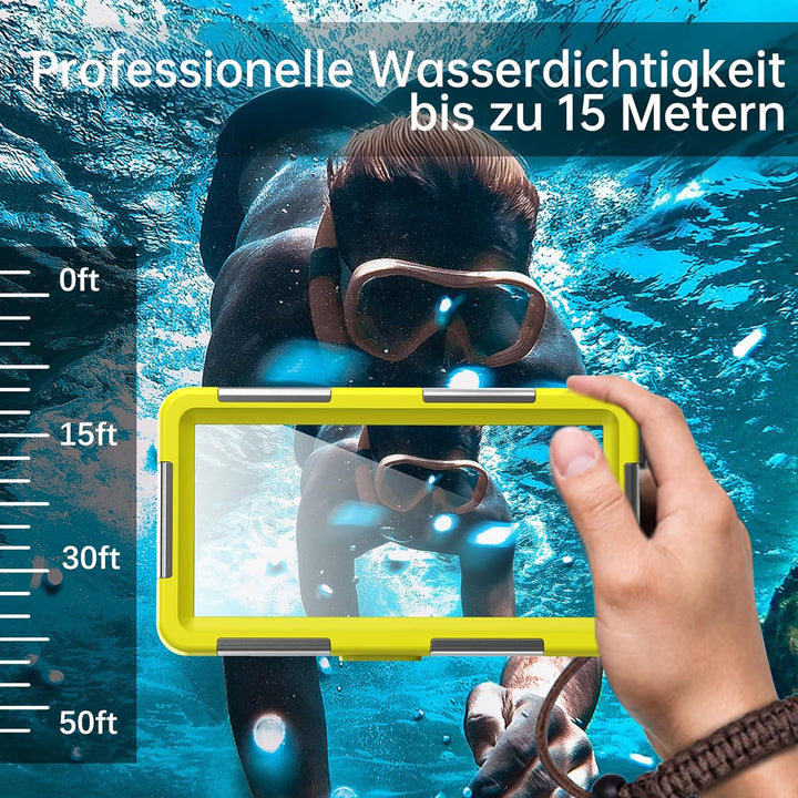 Unterwasser-Tauchgehäuse für iPhone, Samsung Galaxy, Huawei Xiaomi Redmi Smartphones, Professionelle