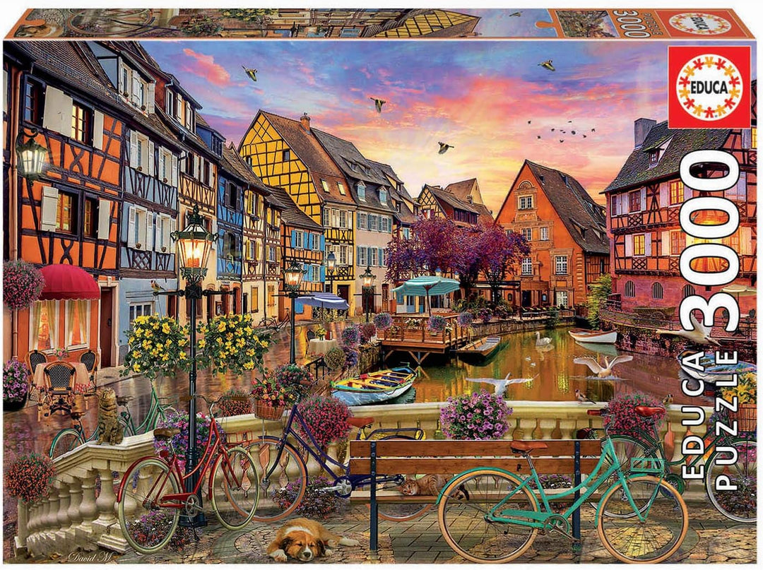 Educa 19051, Colmar, 3000 Teile Puzzle für Erwachsene und Kinder ab 14 Jahren, Frankreich, Elsass