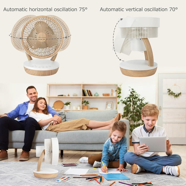 MYCARBON leise Ventilator 20dB DC Motor 1850m³/h Luftmenge 8 Stufe ECO Modus Ventilator 3D Luftumwäl