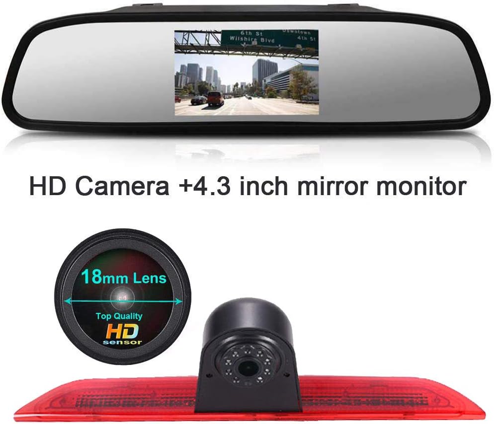 1280 x 720 Pixels Auto Top Mount Brake Bremsleuchte Kamera Bremslicht Rückfahrkamera für Ford Transi