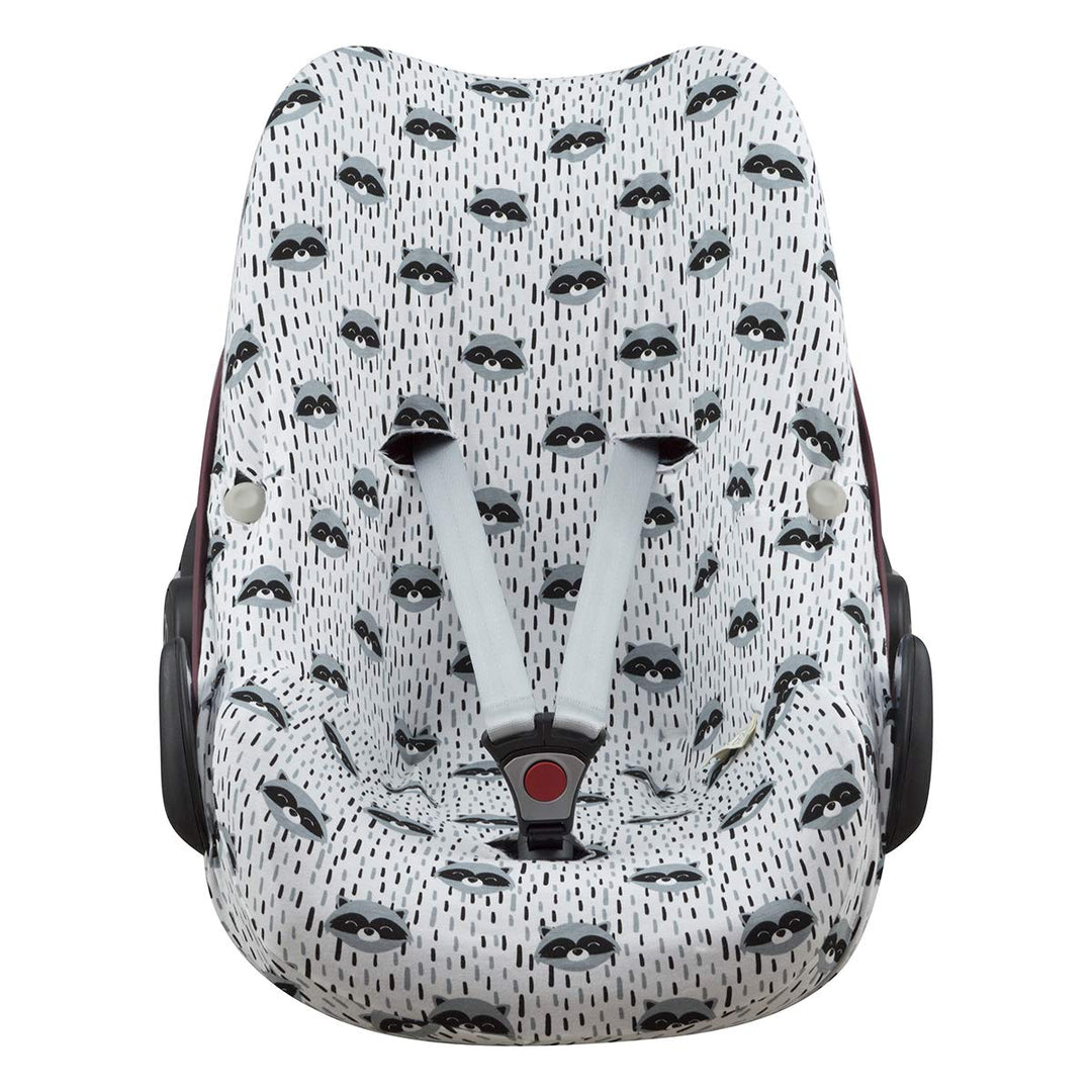JYOKO Kids Baumwollbezug für Autositz kompatibel mit Pebble Maxi Cosi, Bebe Confort (Raccoon), Racco