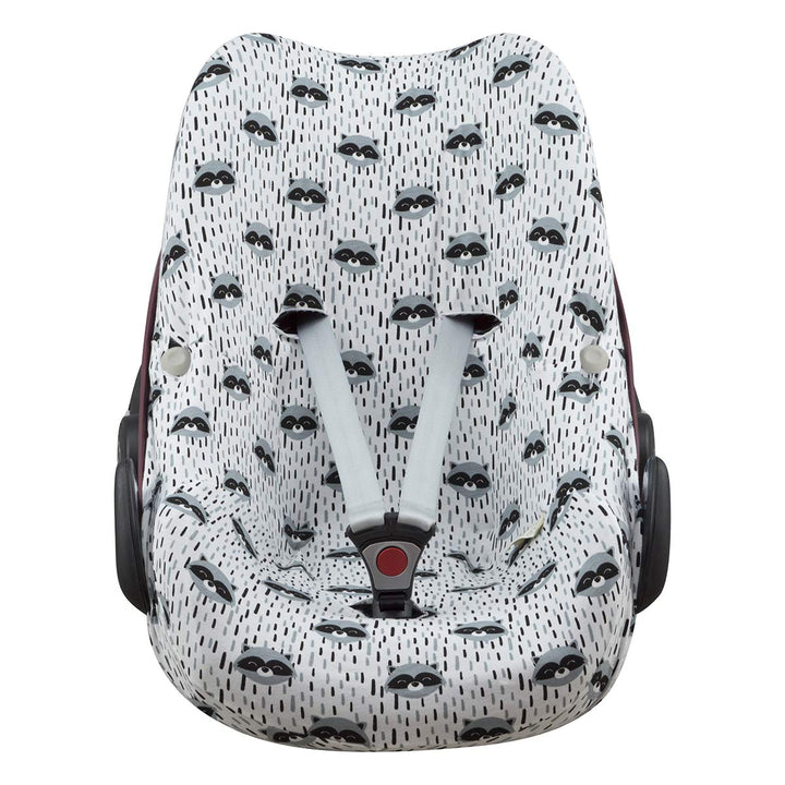 JYOKO Kids Baumwollbezug für Autositz kompatibel mit Pebble Maxi Cosi, Bebe Confort (Raccoon), Racco