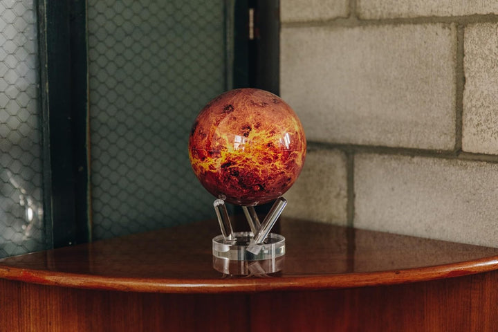 MOVA Globus Weltraumserie Venus 4.5" mit Sockel, solarbetriebener rotierender Globus, einzigartiges