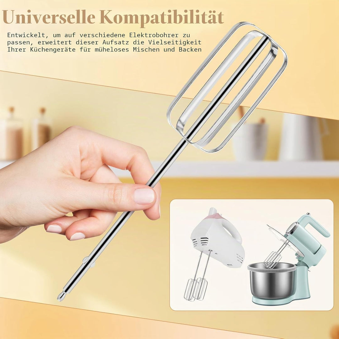 2er-set Handmixer-besen, Ersatz-eierquirl aus Edelstahl, Teigknetwerkzeug für Küche Und Haushalt