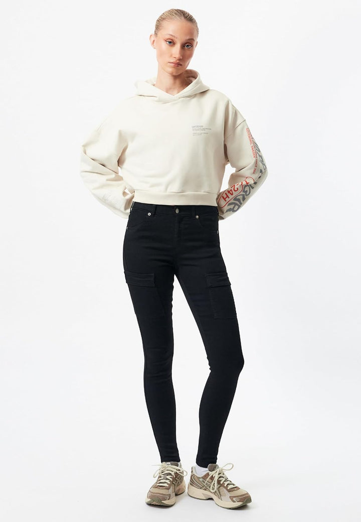 Dr. Denim Jeans Lexy Cargo S / 32L Schwarz, S / 32L Schwarz