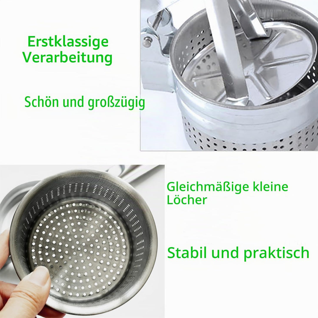 Kartoffelpresse Edelstahl Kartoffelstampfer Stampfer - 1 Stück, Robuster Kartoffelstampfer, Grosser