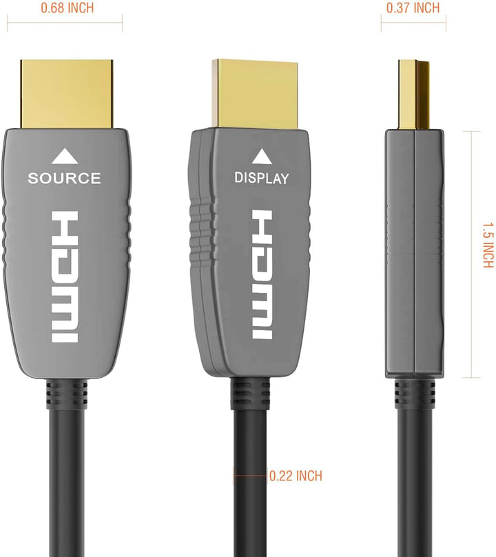8K HDMI Glasfaserkabel 2.1 3m, 48Gbps, 8K@60Hz, 4K@120Hz, Dynamic HDR, eARC, HDCP 2.2/2.3, kompatibe