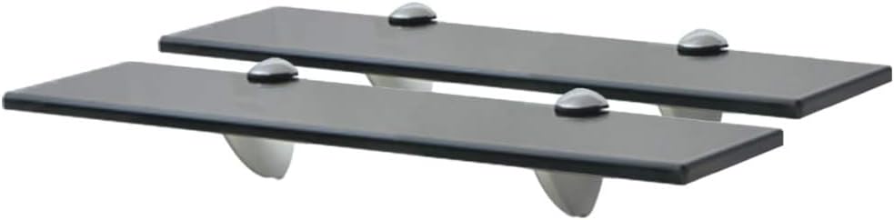 vidaXL 2X Regal Schwebend Wandregal Glasregal Glasboden Glasablage Badablage Wandablage Badregal Abl