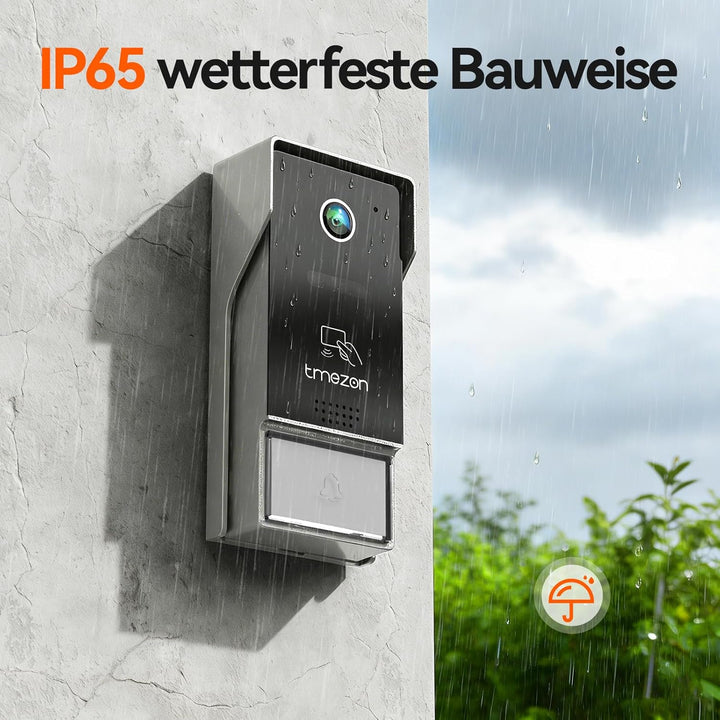 TMEZON WLAN Video Türsprechanlage mit Türöffner,1080P HD Türklingel mit Kamera,7-Zoll-Farb-Touchscre