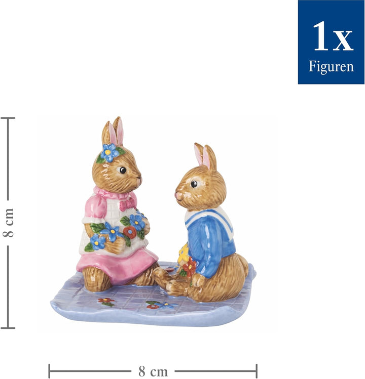 Villeroy & Boch Hasenfigur, Porzellan, Bunt, 8x8x8cm