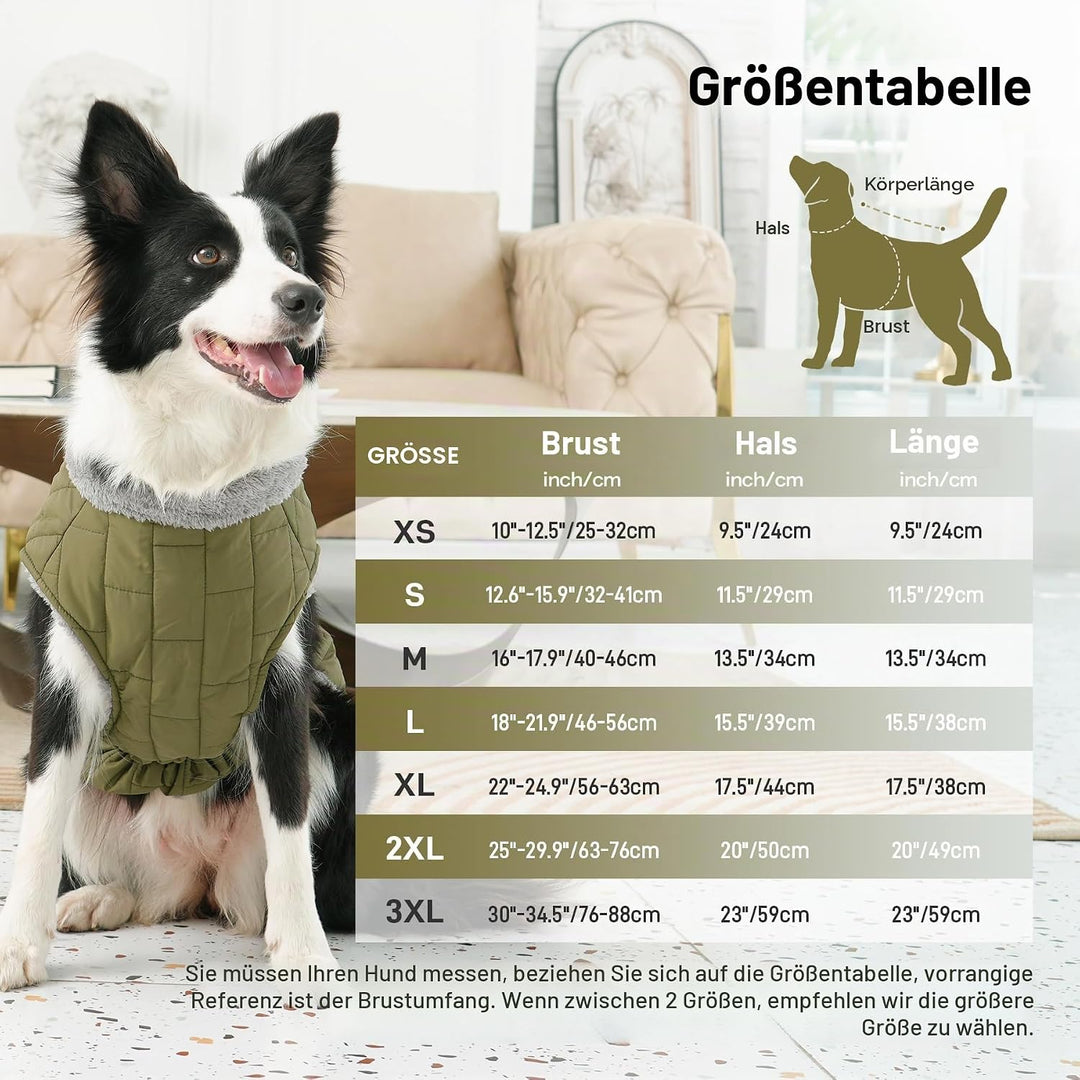 Warmer Fleece-Hundemantel mit strapazierfähigem Geschirr mit D-Ring, wasserdichte Welpenjacke für kl